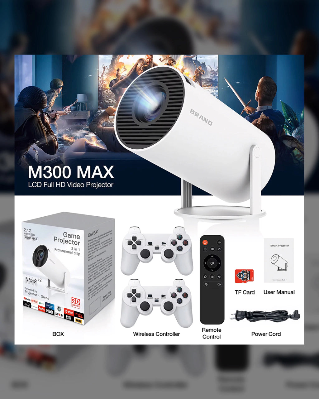 Proyector MaxVision M300 Max ¡Haz de tu casa un cine hoy mismo!